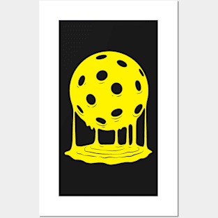 Pickleball Melting Halloween Scary Funny Posters and Art